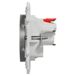 Prise de courant avec terre affleurante 16A Schneider Electric Odace aluminium
