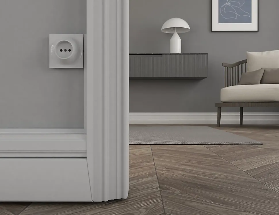 Prise de courant Fontini Neo Evo couleur blanc montage en saillie