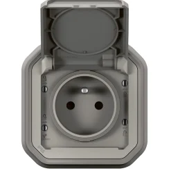 Prise de courant étanche à encastrer Plexo gris 16A, 250V - 070031L - Legrand