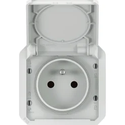 Prise de courant étanche - Plexo - Composable - Legrand - 2P+T - 16 A - Blanc - IP55