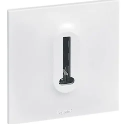 Prise de téléphone Legrand Neptune plastique blanc mat