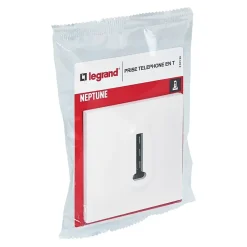 Prise de téléphone Legrand Neptune plastique blanc mat