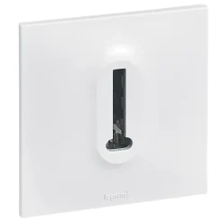 Prise de téléphone Legrand Neptune plastique blanc mat