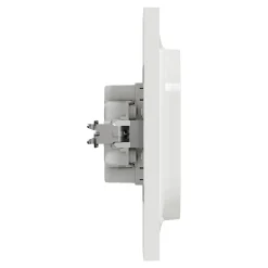Prise double avec terre complète Schneider Electric Odace blanc