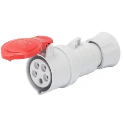 Prise mobile droite rouge câblage rapide 16A/400V - 3P+T - IP44/IP54 - GEWISS - GW62008FH
