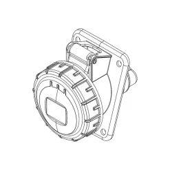 Prise Monophasé 16a 2p+t - Encastrable Sur Coffret - étanche Ip67 - Ide