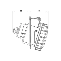 Prise Monophasé 16a 2p+t - Encastrable Sur Coffret - étanche Ip67 - Ide