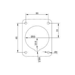 Prise Monophasé 16a 2p+t - Encastrable Sur Coffret - étanche Ip67 - Ide