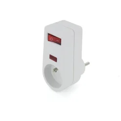 Prise parafoudre 1x16A 3500W 250V - Blanc - On/Off - Chacon