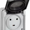 Prise 2P+T 20A IP55 saillie Plexo gris Legrand