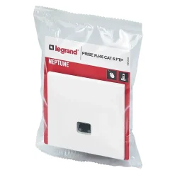Prise RJ45 CAT6 Legrand Neptune Blanc mat