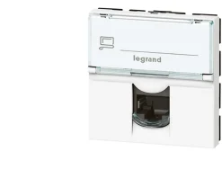 Prise RJ45 cat.6A STP 2 modules Legrand Mosaic composable