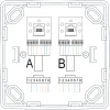 Prise RJ45 monobloc en saillie Jacobsen Sigurd blanc complet