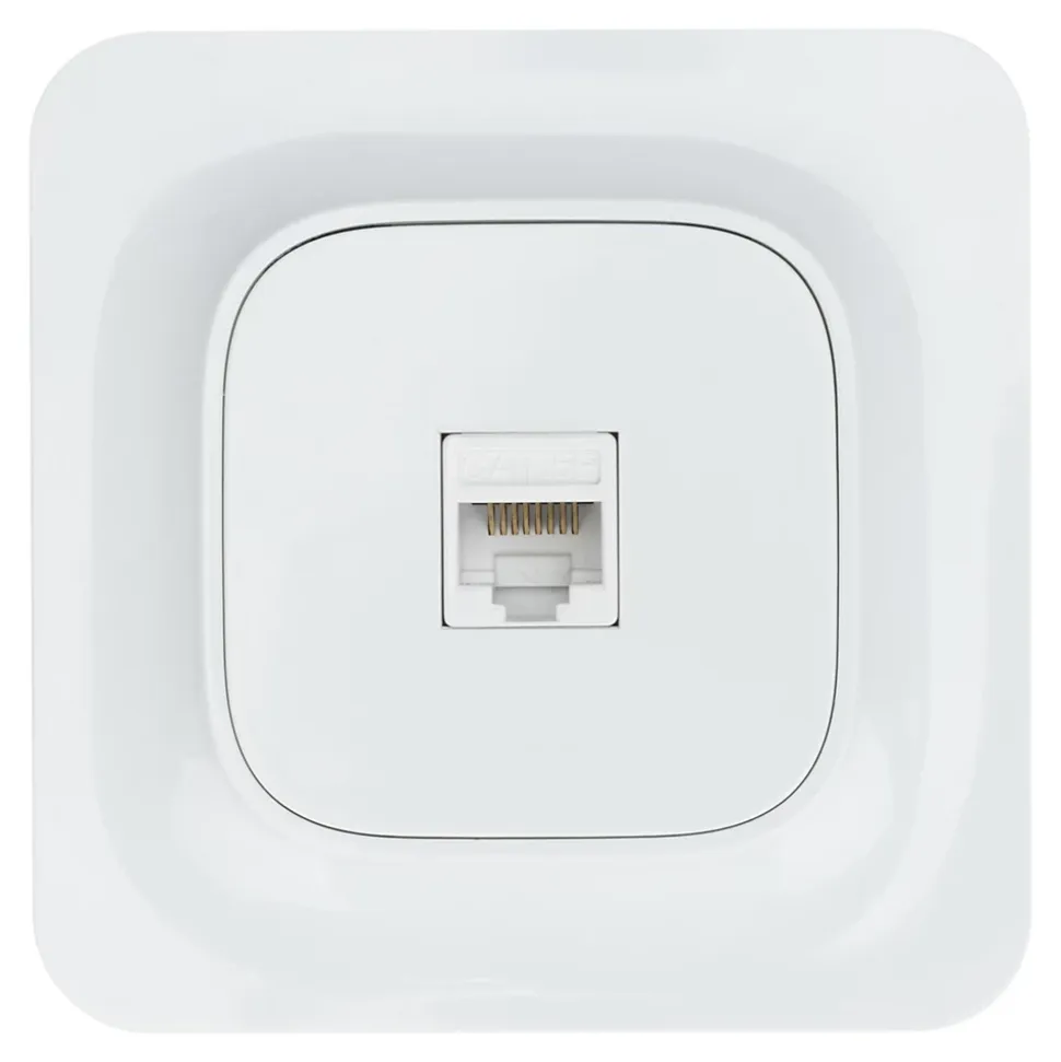 Prise RJ45 éthernet Jacobsen Kennet blanc complet