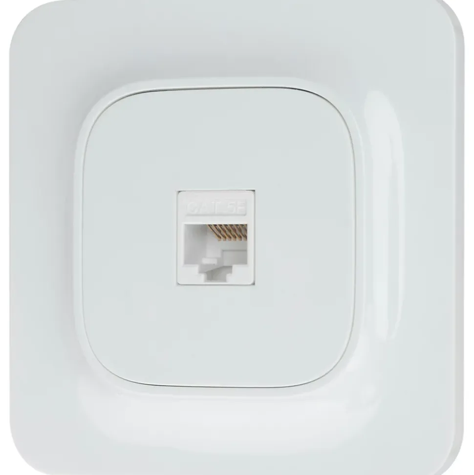 Prise RJ45 éthernet Jacobsen Kennet blanc complet