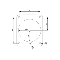 Prise Triphasé 32a 3p+t - 4 Broches - Encastrable Sur Coffret - étanche Ip67 - Ide