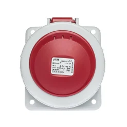 Prise Triphasé 32a 3p+t - 4 Broches - Encastrable Sur Coffret - étanche Ip67 - Ide