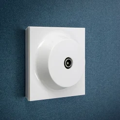 Prise TV Fontini Neo Evo blanc Blanc Glass Finish