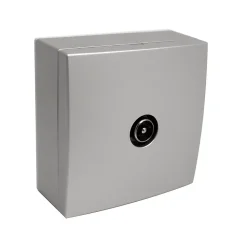 Prise TV simple Grise BEL'VUE 130471