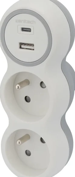 Prise 2x16A + 2 ports USB - Bolea Zenitech