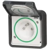 Prise de courant 2 pôles + terre étanche complète encastrée Schneider Electric Mureva Styl anthracite