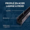 Profilé acier en U 20x40x20 ep 2 mm, 1 metre - Comment Fer