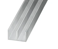 Profilé double U aluminium brut 10 x 16 x 10 mm, 2 m