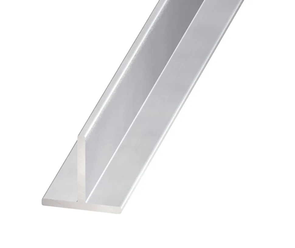 Profilé T aluminium anodisé incolore 15 x 15 mm, 1 m