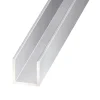 Profilé U aluminium anodisé incolore 15 x 15 x 15 mm, 2 m
