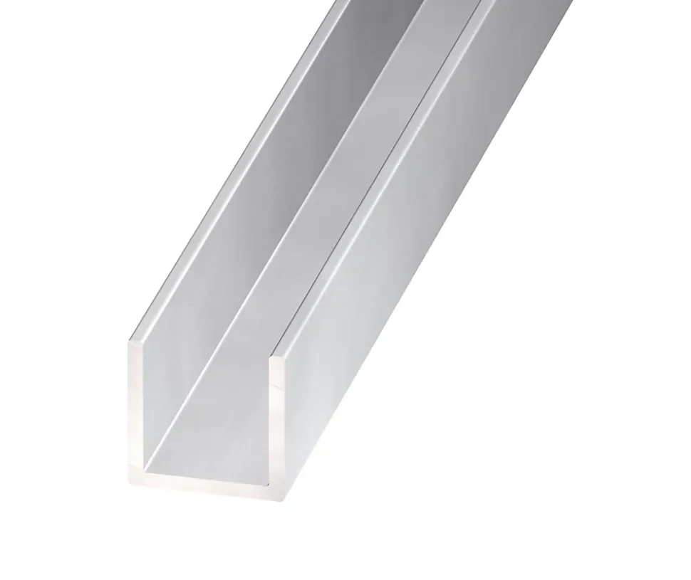Profilé U aluminium anodisé incolore 15 x 15 x 15 mm, 2 m