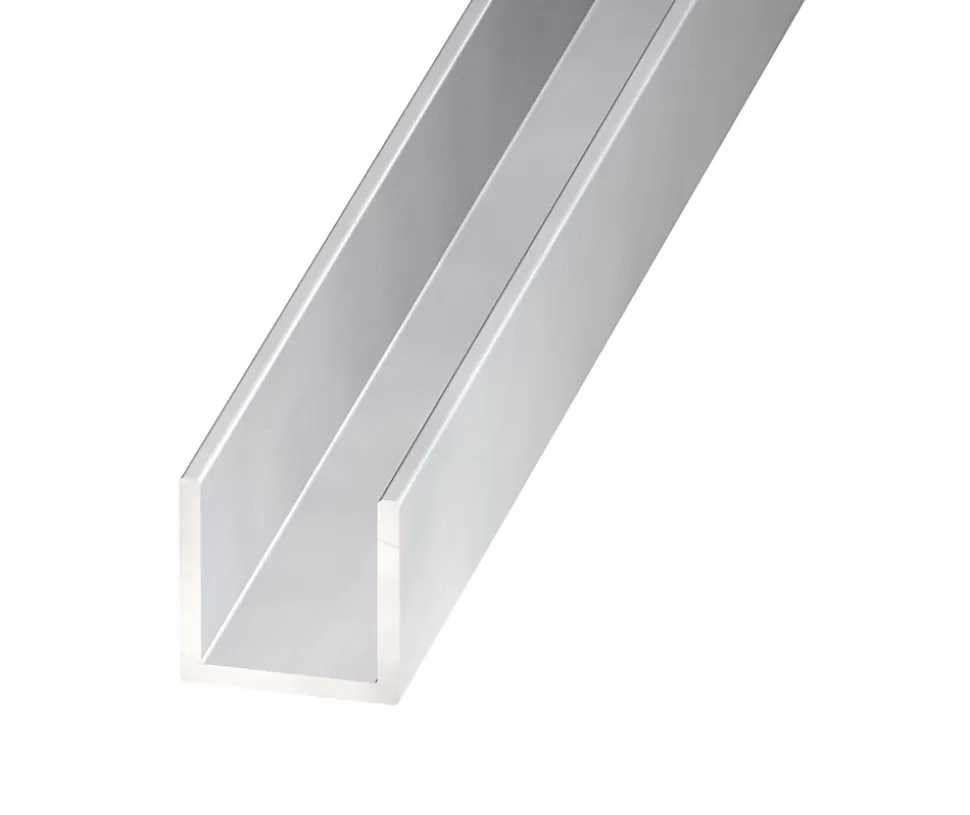 Profilé U aluminium anodisé incolore 20 x 20 x 20 mm, 2 m