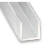 Profilé U aluminium anodisé 20 x 22 x 20 x 1.5 mm, 2 m
