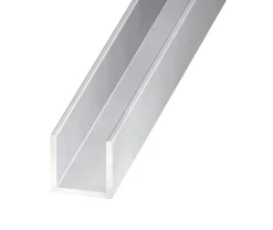 Profilé U aluminium anodisé 20 x 22 x 20 x 1.5 mm, 2 m