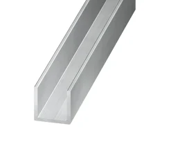 Profilé U aluminium brut 6 x 6 x 6 mm, 1 m
