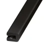 Profilé U entourage tôle PVC noir 7 x 4 mm, 1 m