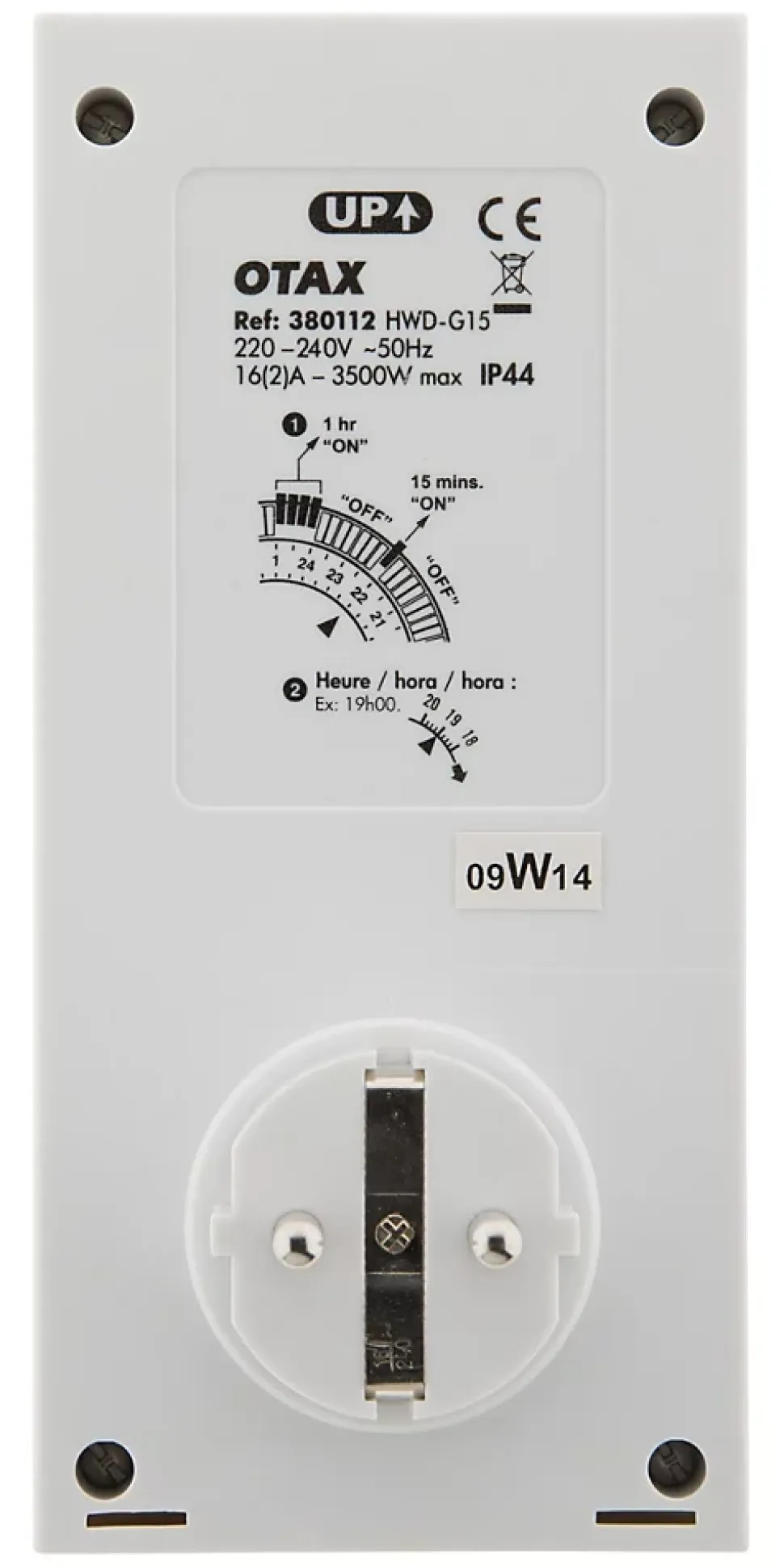Programmateur extérieur Schuko IP44 48 programmes - Zenitech