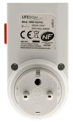 Programmateur mini journalier mécanique avec interrupteur à voyant - Blanc - Otio