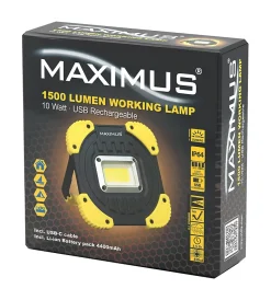 Projecteur de chantier portatif rechargeable Maximus M-WKL-023 - 1500lm