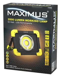Projecteur de chantier portatif rechargeable Maximus M-WKL-013 - 3500lm