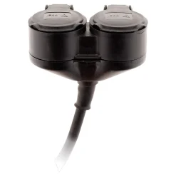 Prolongateur à double tête pour chantier HO7RN-F 16A 3G1,5mm² - Noir 1m - Zenitech