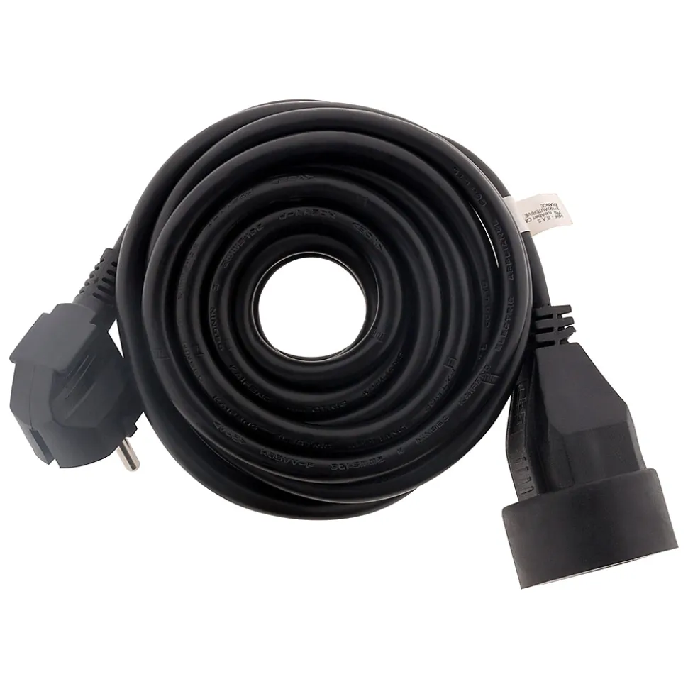 Prolongateur 16A 2P+T noir 5m Zenitech