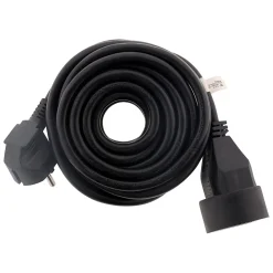 Prolongateur 16A 2P+T noir 3m Zenitech