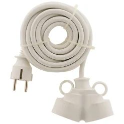 Prolongateur Bi tête 3G1,5mm² - Blanc 3m - 1 prise mâle + 2 prises Femelle - Blanc - Zenitech