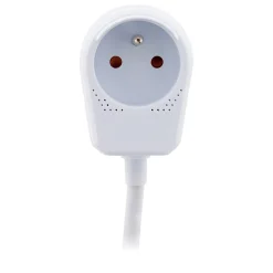 Prolongateur HO5VV-F 3m avec prise gigogne - Blanc - Zenitech