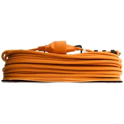 Prolongateur jardin 2x1,5mm² 25m - Orange - Zenitech