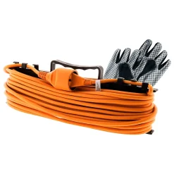 Prolongateur jardin 2x1,5mm² 25m - Orange - Zenitech