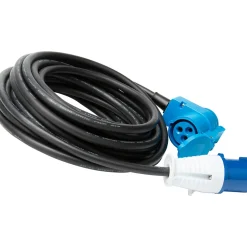 Prolongateur Schuko CEE P17 10m IP44 - Noir/Bleu - Protec