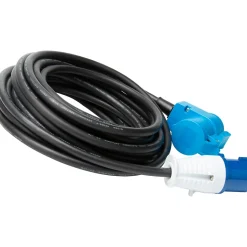 Prolongateur Schuko CEE P17 10m IP44 - Noir/Bleu - Protec