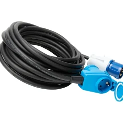 Prolongateur Schuko CEE P17 10m IP44 - Noir/Bleu - Protec