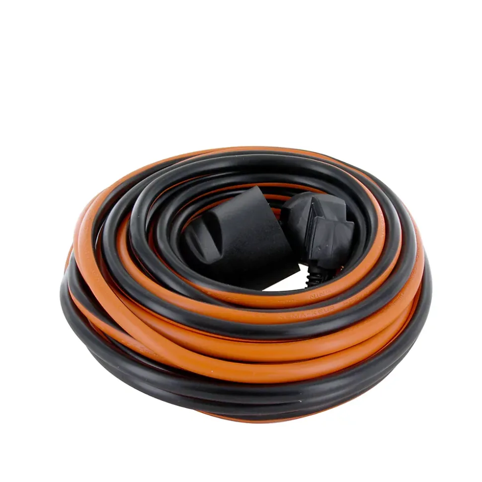 Prolongateur Schuko H05VVF 10m - noir/orange - Chacon